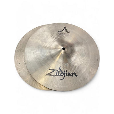 Zildjian Used Zildjian 14in A Custom New Beat Hihat pair Cymbal