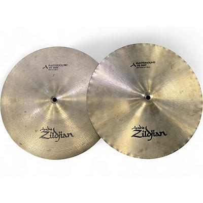 Used Zildjian 14in A MASTERSOUND HI HAT PAIR Cymbal