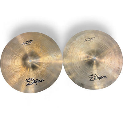 Used Zildjian 14in A New Beat Hi Hat Pair Cymbal