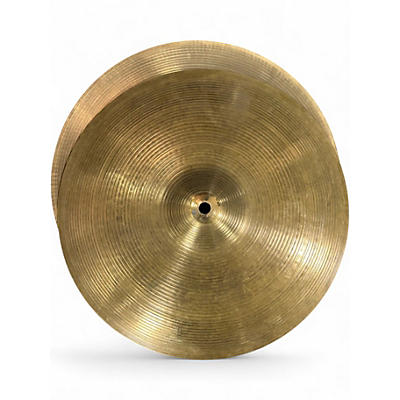 Used Zildjian 14in HOLLOW LOGO Rock Hi Hats Pair Cymbal