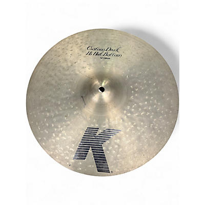 Used Zildjian 14in K Custom Dark Hi Hat Bottom Cymbal