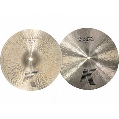 Used Zildjian 14in K Custom Dark Hi Hat Pair Cymbal