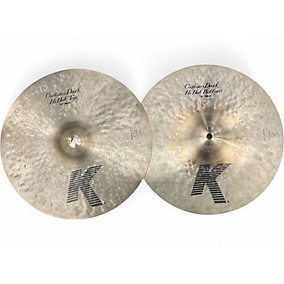 Used Zildjian 14in K Custom Dark Hi Hat Pair Cymbal