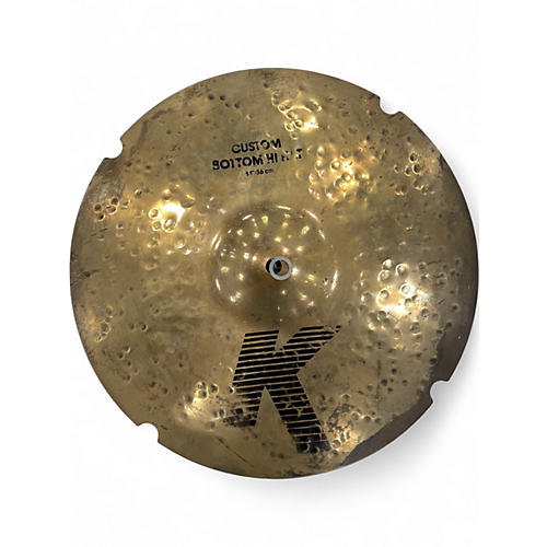 Used Zildjian 14in K Custom Hybrid Hi Hat Bottom Cymbal 33