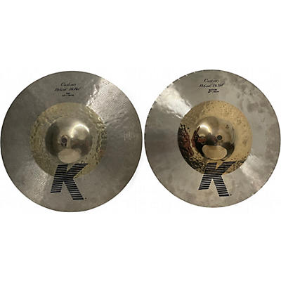 Used Zildjian 14in K Custom Hybrid Hi Hat Pair Cymbal