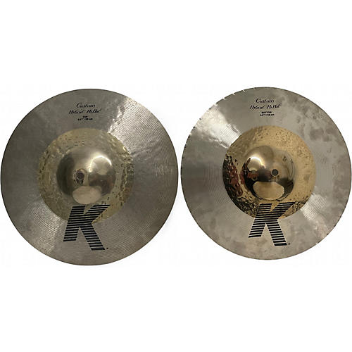 Used Zildjian 14in K Custom Hybrid Hi Hat Pair Cymbal 33