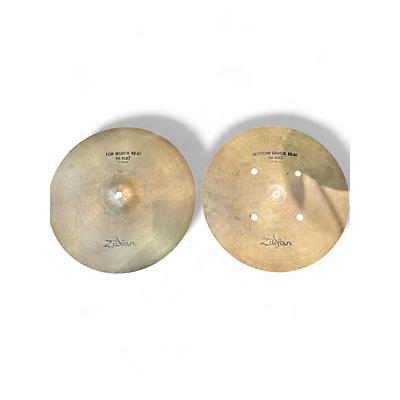 Used Zildjian 14in Quick Beat Hi Hat Pair Cymbal