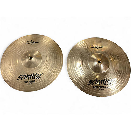 Used Zildjian 14in Scimitar Hi Hat Pair Cymbal 33