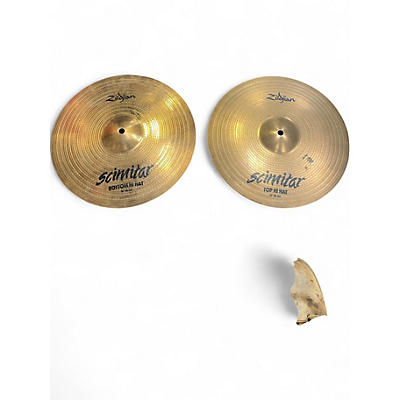 Used Zildjian 14in Scimitar Hi Hat Pair Cymbal
