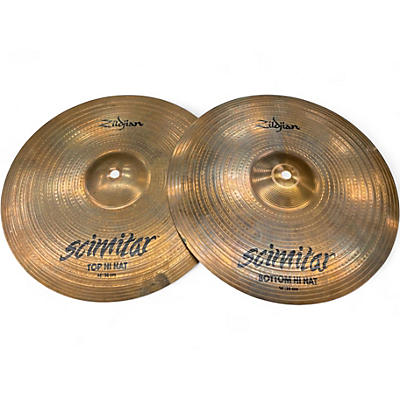Used Zildjian 14in Scimitar Hi Hat Pair Cymbal