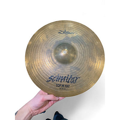 Used Zildjian 14in Scimitar Hi Hat Top Cymbal