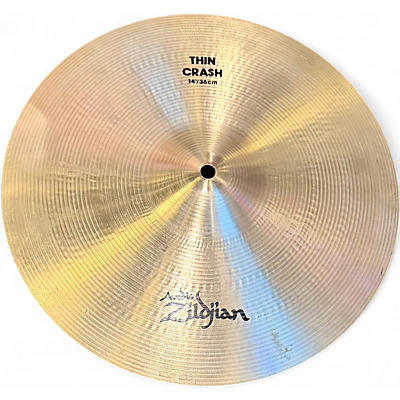 Used Zildjian 14in Thin Crash Cymbal