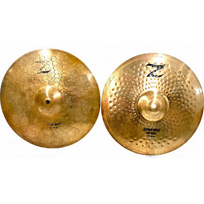 Zildjian Used Zildjian 14in Z Custom Dyno Beat Hi Hat Pair Cymbal