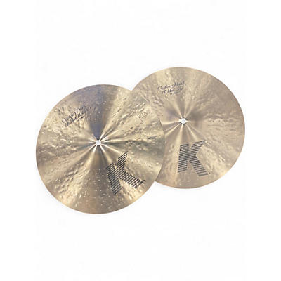 Used Zildjian 14in Zildjian 14in K Custom Dark Hi Hat Pair Cymbal