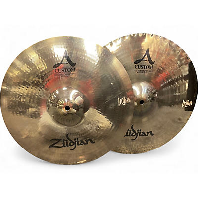 Used Zildjian 15in A Custom Mastersound Hi Hat Pair Cymbal