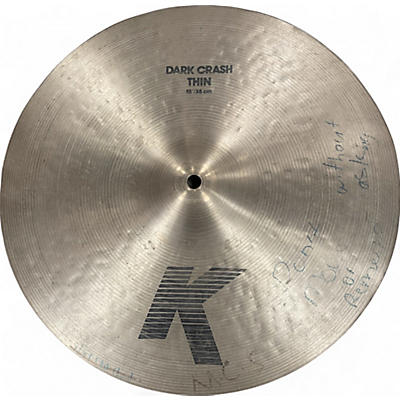 Zildjian Used Zildjian 15in K Thin Dark Crash Cymbal