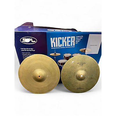 Used Zildjian 15in Rock Hi Hat Pair Cymbal