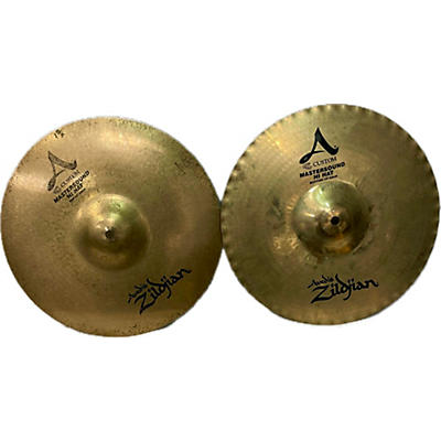 Zildjian Used Zildjian 16in A Custom Mastersound Hi Hat Pair Cymbal