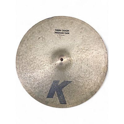Used Zildjian 17in K Medium Dark Thin Crash Cymbal