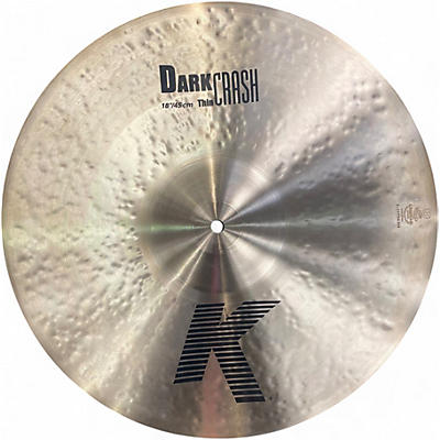 Used Zildjian 18in K Custom Dark Thin Crash Cymbal