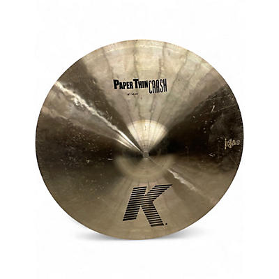 Used Zildjian 18in K PAPER THIN CRASH Cymbal