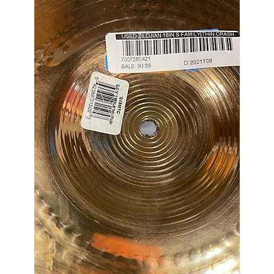 Used Zildjian 18in S Family Thin Crash Cymbal
