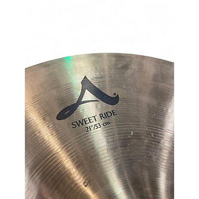 Used Zildjian 21in A Series Sweet Ride Cymbal