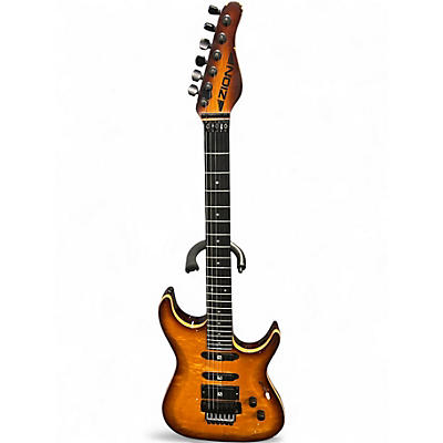Used Zion CLASSIC FR HSS AMBER Solid Body Electric Guitar