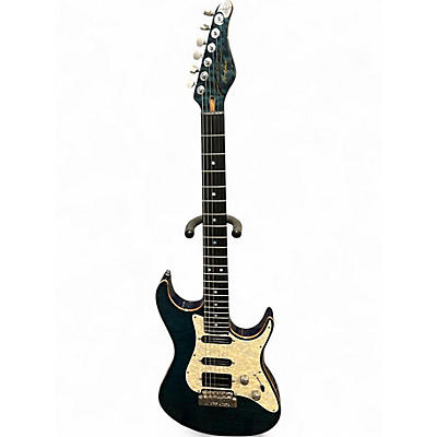 Used Zion QUILTED HSS BLUE Solid Body Electric Guitar