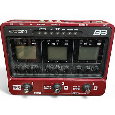 Used Zoom B3 Bass FX And Amp Simulator Bass Effect Pedal