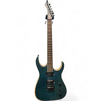 Used Zuwei CUSTOM 6 HH Blue Solid Body Electric Guitar