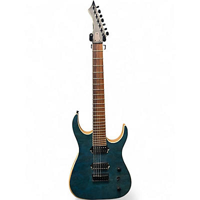 Used Zuwei CUSTOM 7 HH Blue Solid Body Electric Guitar