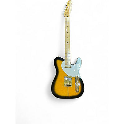 Used Zuwei CUSTOMSHOP SERIES Black and Gold Solid Body Electric Guitar