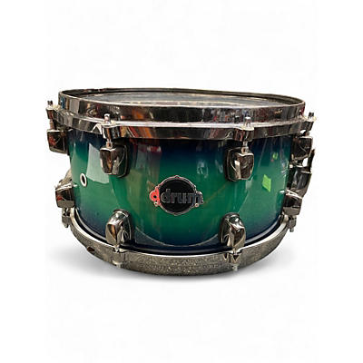 Used ddrum 13X7 Dominion Snare Blue Green Burst Drum