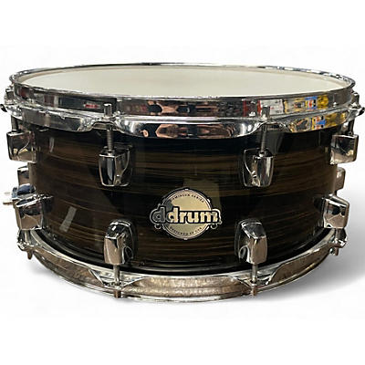 Used ddrum 14X6 Dominion Snare Brushed Olive Metalic Drum