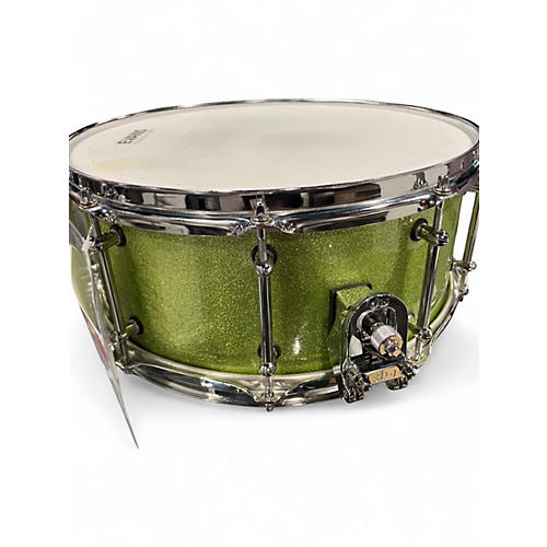 Used ddrum 14in Dios Series Maple Snare Green Sparkle Drum Green Sparkle 33