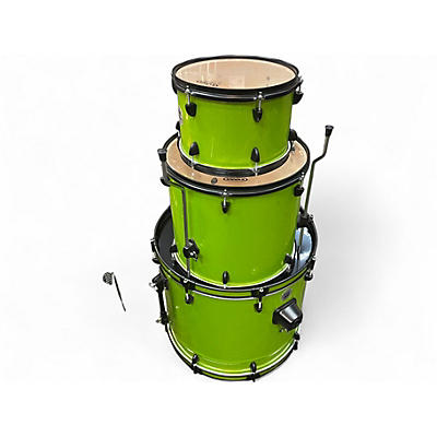 Used ddrum 3 Piece D2R NEON GREEN SPARKLE Drum Kit
