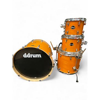 Used ddrum 4 Piece DOMINION ASH Amber Drum Kit