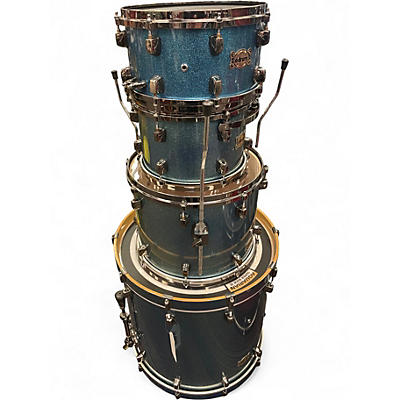 Used ddrum 4 Piece Dominion Maple Metallic Aqua Marine Drum Kit