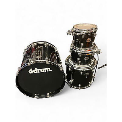 Used ddrum 4 Piece Maple Custom Piano Black Drum Kit