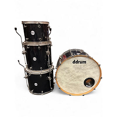 Used ddrum 4 Piece REFLEX Black Galaxy Sparkle Drum Kit