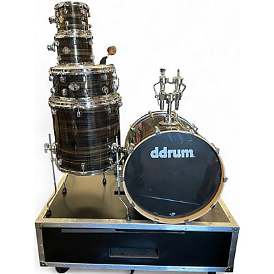 Used ddrum 7 Piece Dominion Birch 7 Piece Shell Pack Brushed Olive Drum Kit