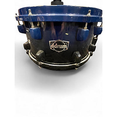 Used ddrum 7X13 Dominion Maple Snare black and blue Drum