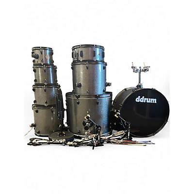 Used ddrum 8 Piece D2 BLACK SPARKLE Drum Kit