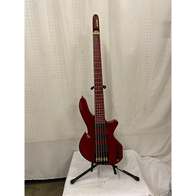 Used ,mars Dc III Hollowpoint Candy Apple Red Electric Bass Guitar