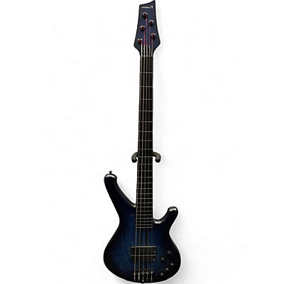 Used sandberg Classic Booster 5 Fretless Blue Electric Bass Guitar