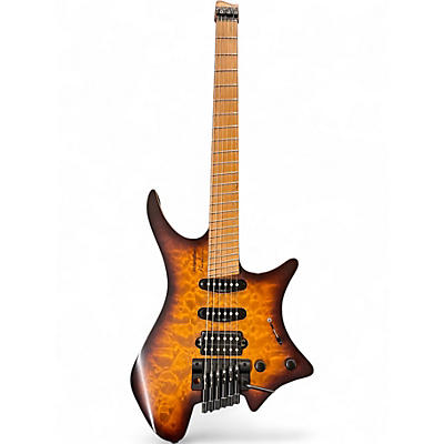 Used strandberg Boden Original 6 Tremolo brown burst quilt Solid Body Electric Guitar