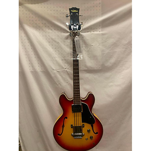 Ventura V-2000 Hollow Body Bass Electric Bass Guitar 2 Color Sunburst