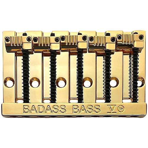 Leo Quan Badass V 5-String Bass Bridge With Grooved Saddles Condition 1 - Mint Gold