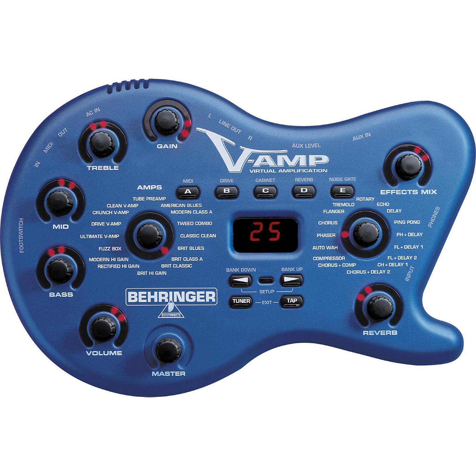 Behringer V-AMP Virtual Guitar Amplifier with Tube Simulation and Multi